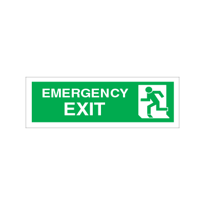 Exit right, arrow down