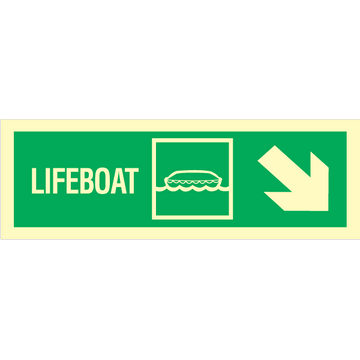 Lifeboat arrow down right